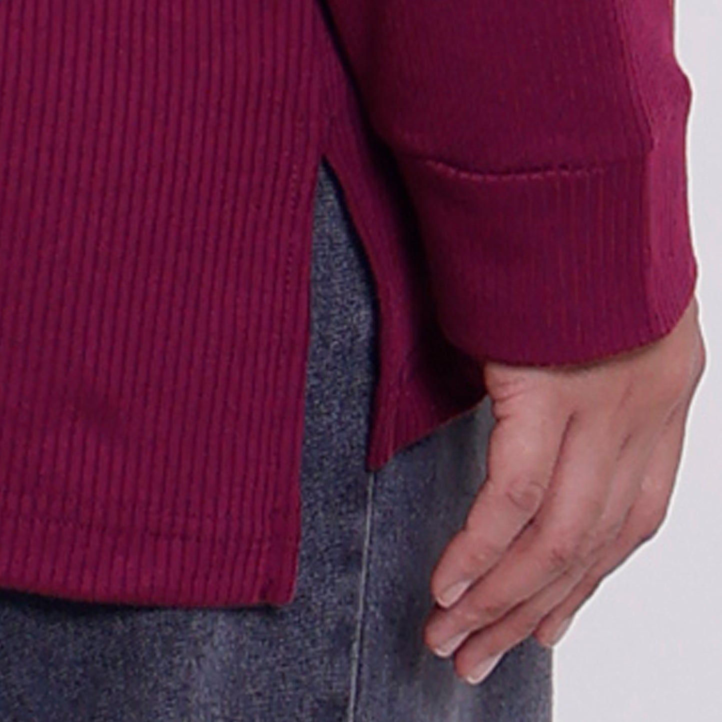 ComfyKnit Everyday Top in Burgundy Bloom