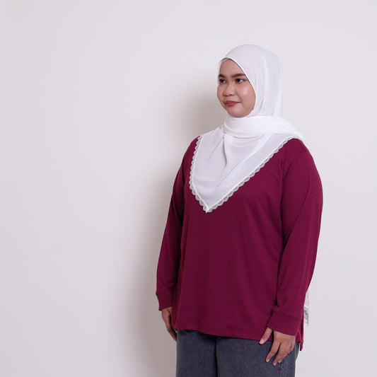 ComfyKnit Everyday Top in Burgundy Bloom