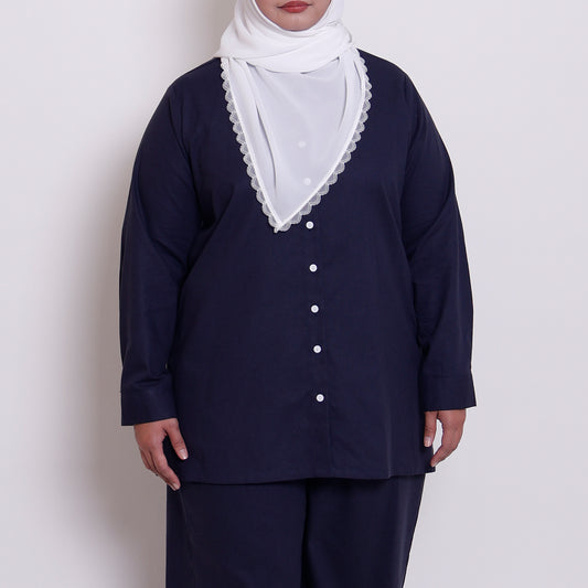 Linen Top in Deep Twilight